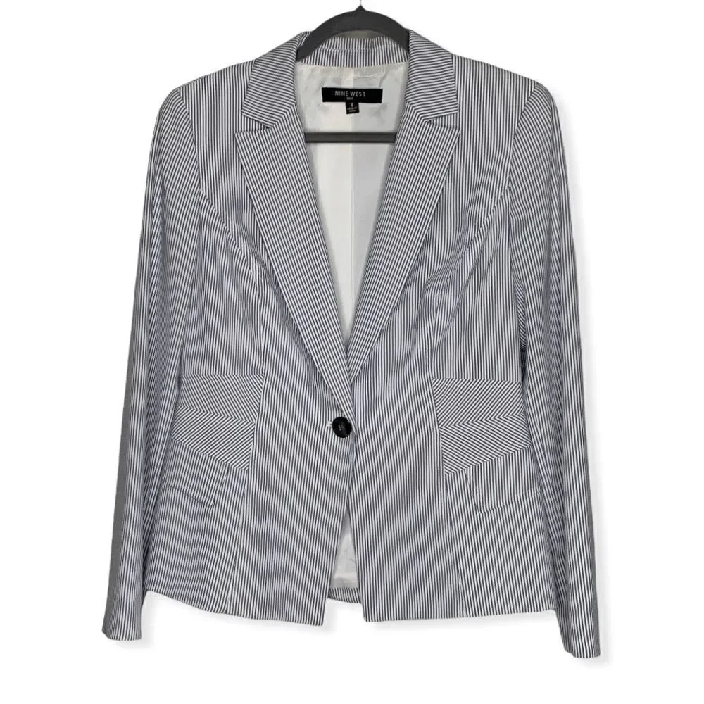nine West Pin Striped Blazer - Picture 1 of 10
